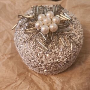 Elegant Beaded Decorative Box (Never Used)
